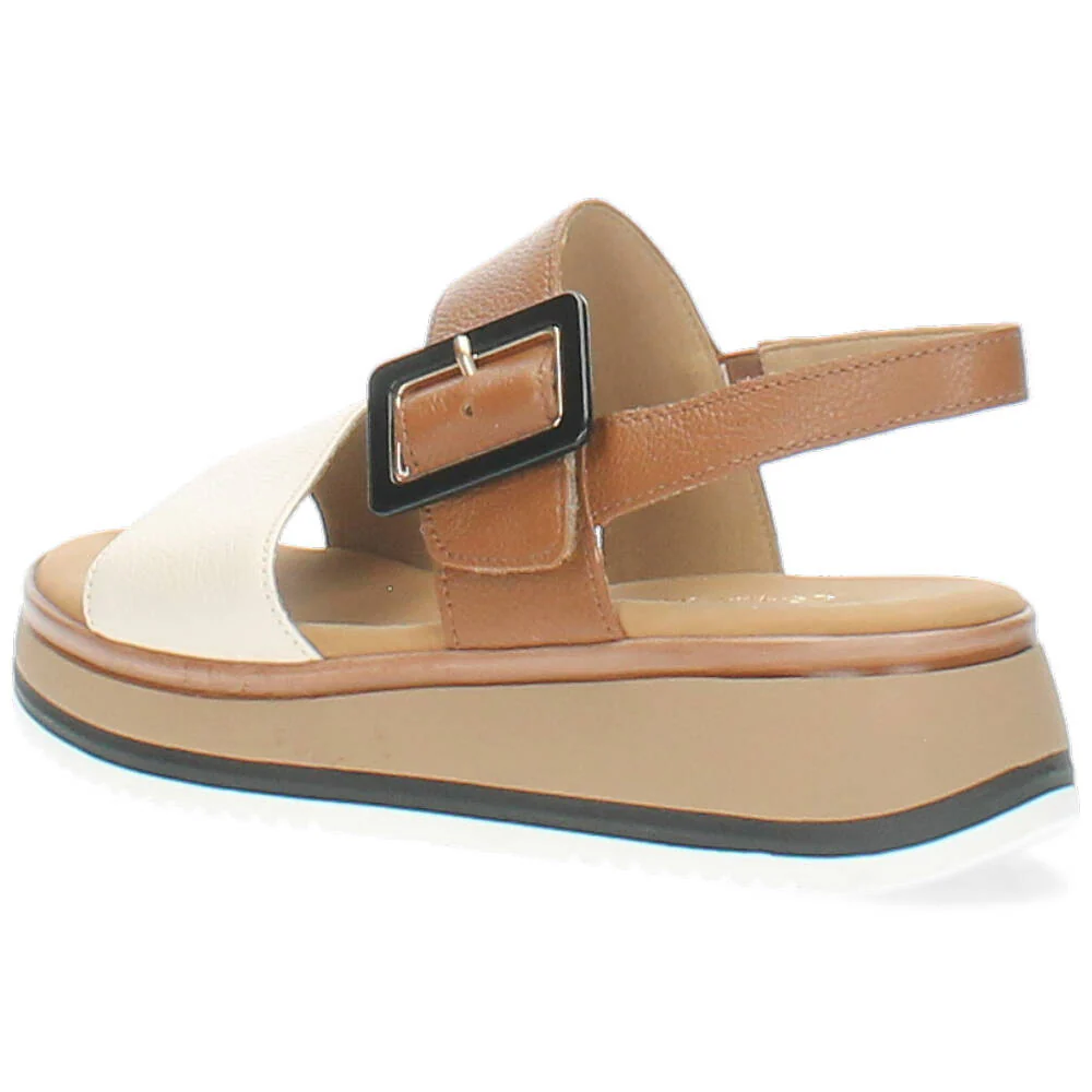 beige/cognac sandaal - Image 4