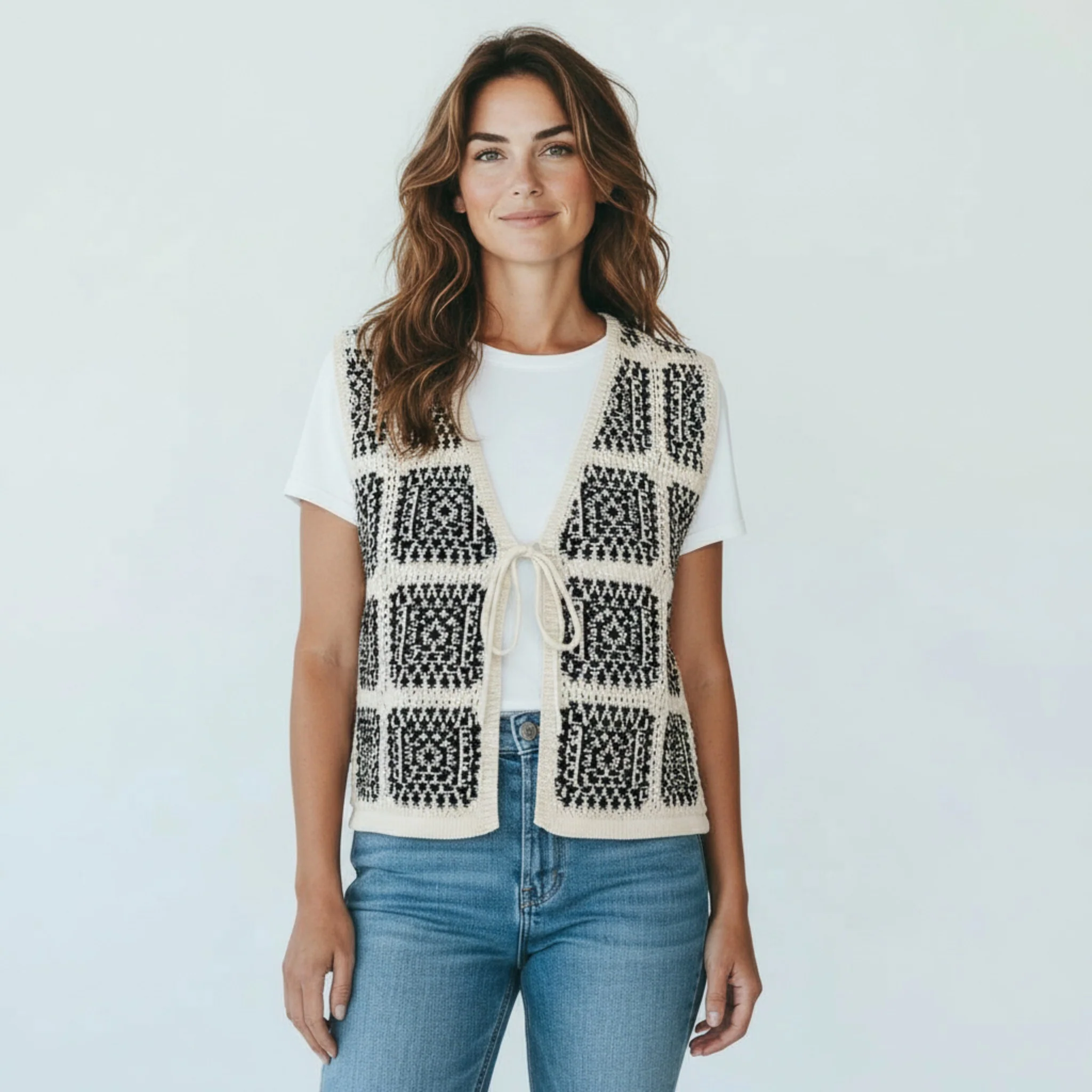 beige gilet