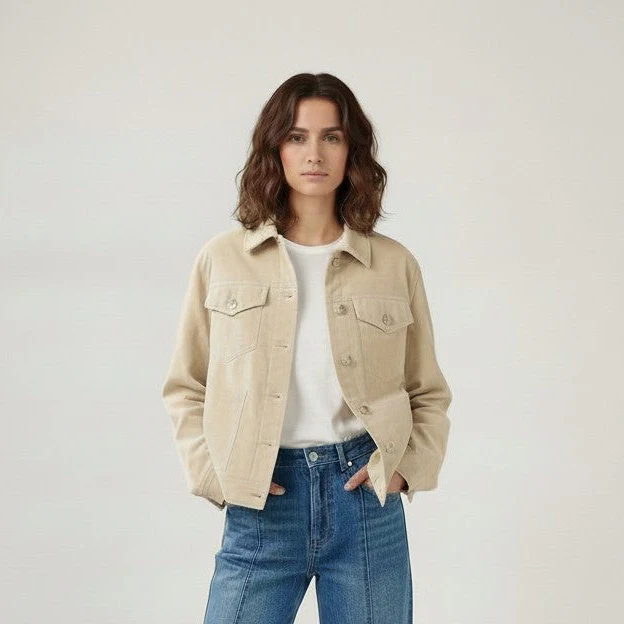 beige jas