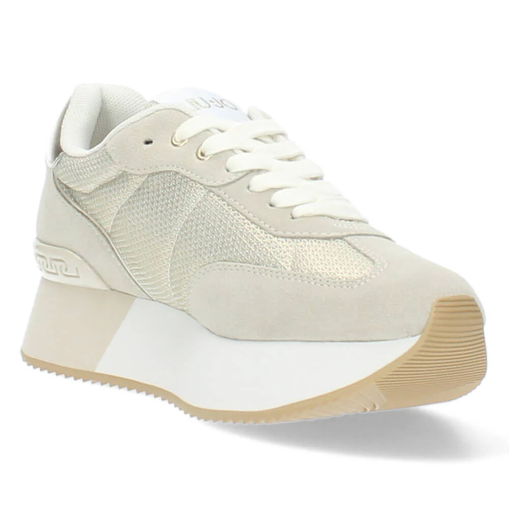 Beige plateau sneakers - Image 4