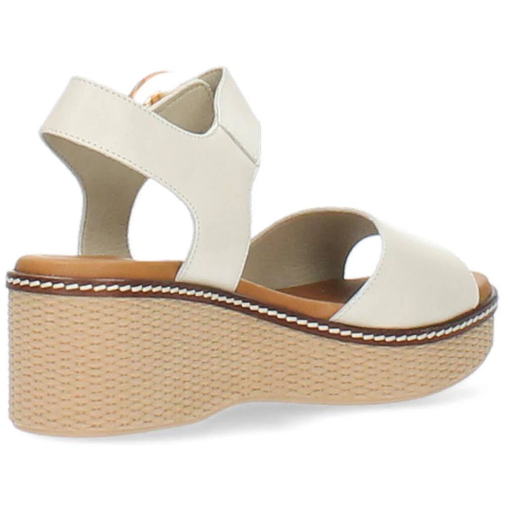 beige sandaal op sleehak - Image 5
