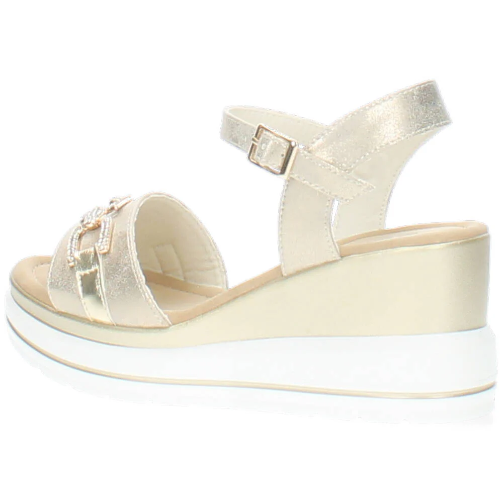 beige sandaal op sleehak - Image 3