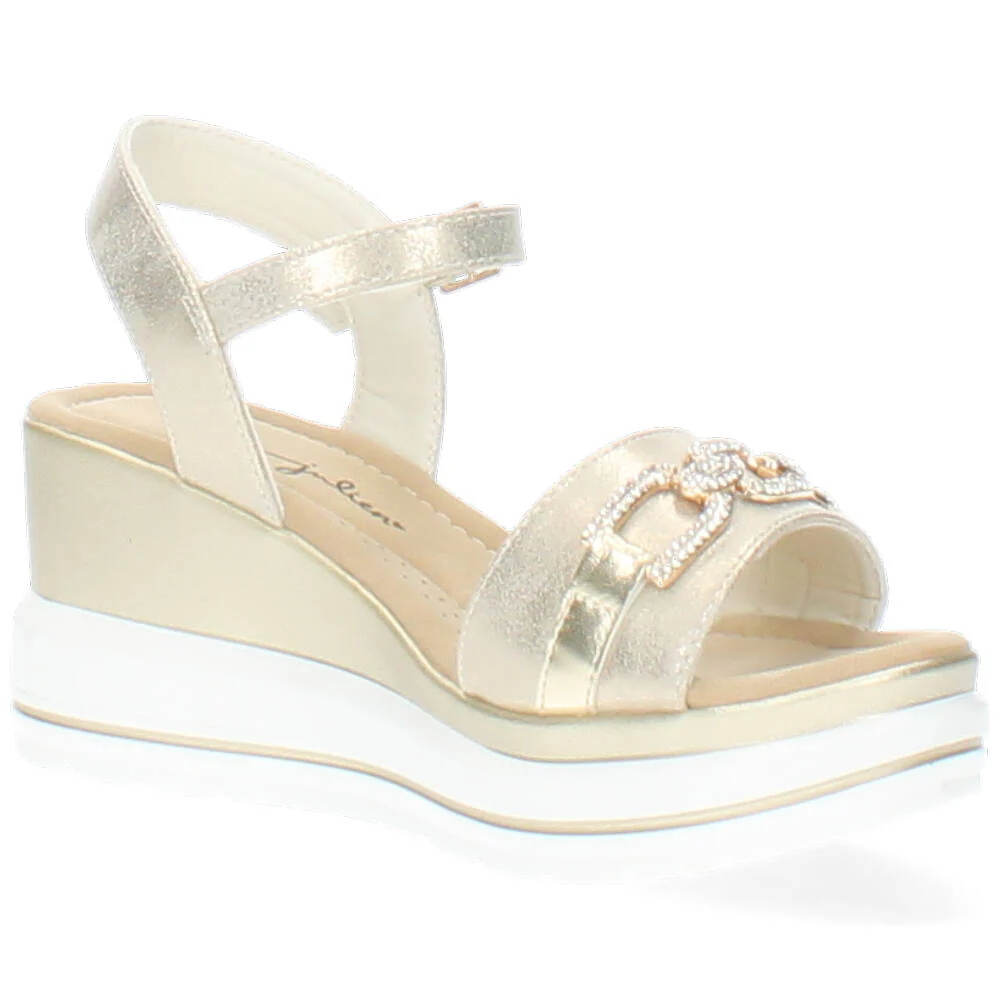 beige sandaal op sleehak - Image 6