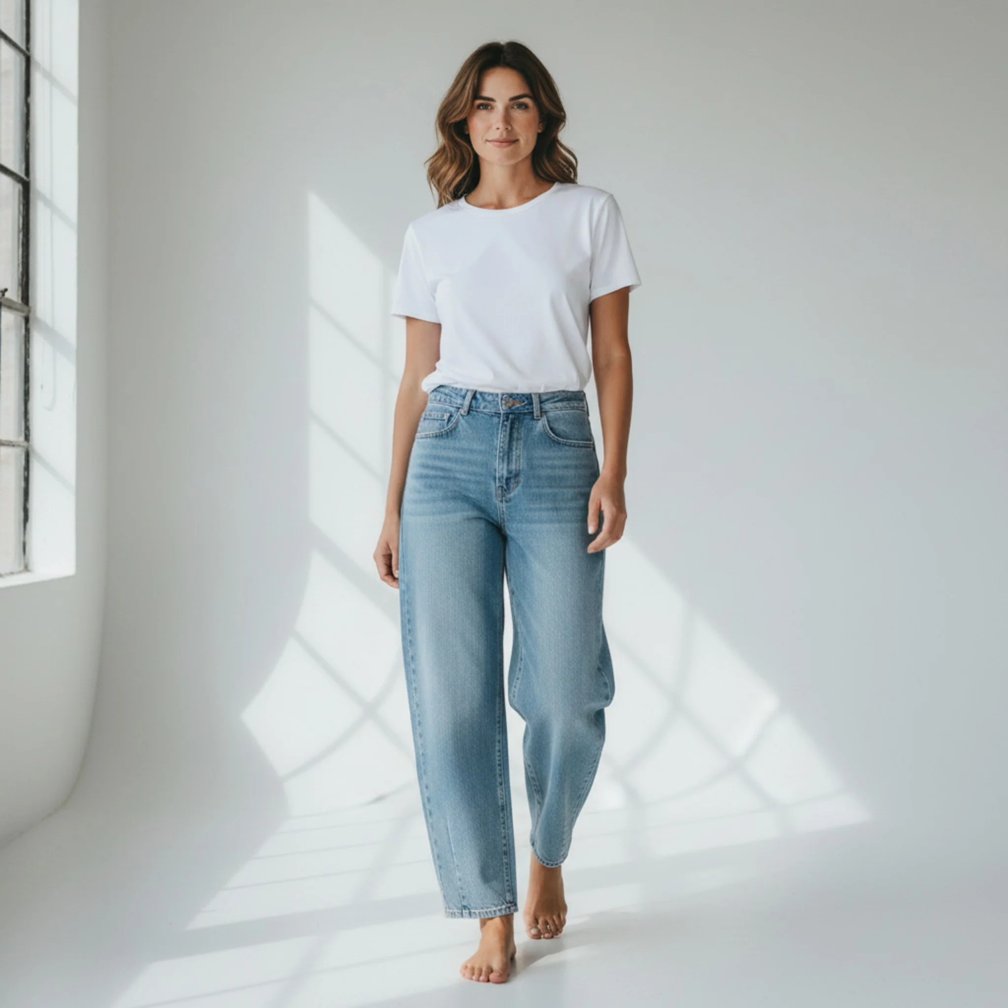 blauwe jeansbroek