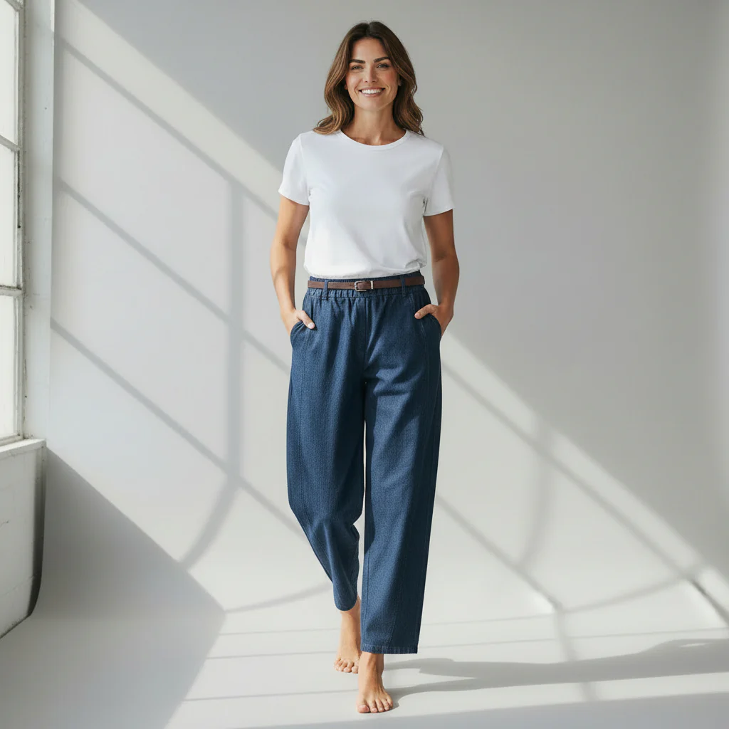 blauwe jeansbroek