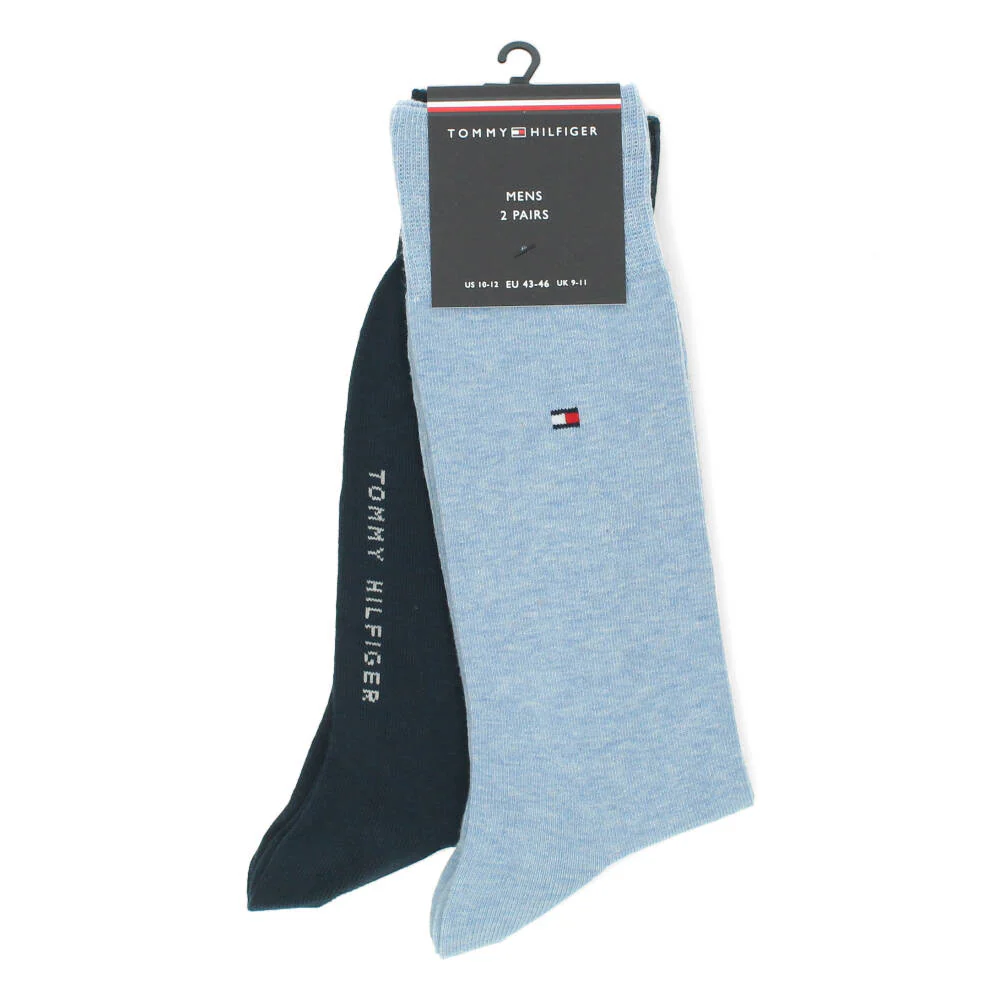 blauwe lange kousen