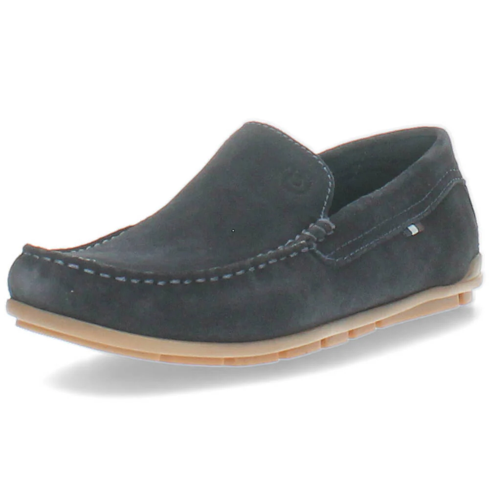 blauwe mocassin