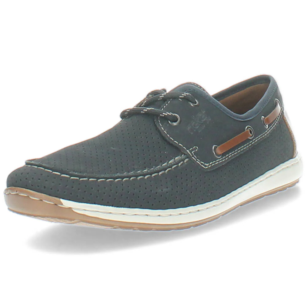 blauwe mocassin