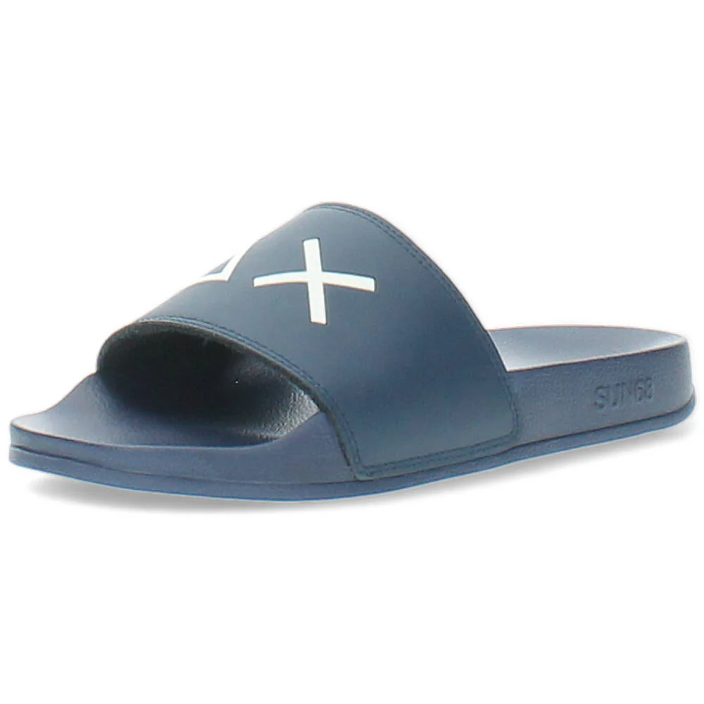 blauwe poolslide