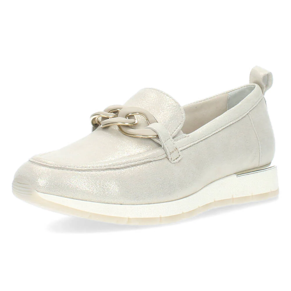 Champagne loafers