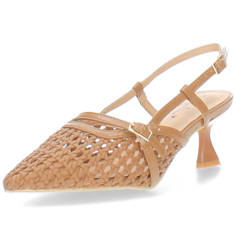 cognac slingback