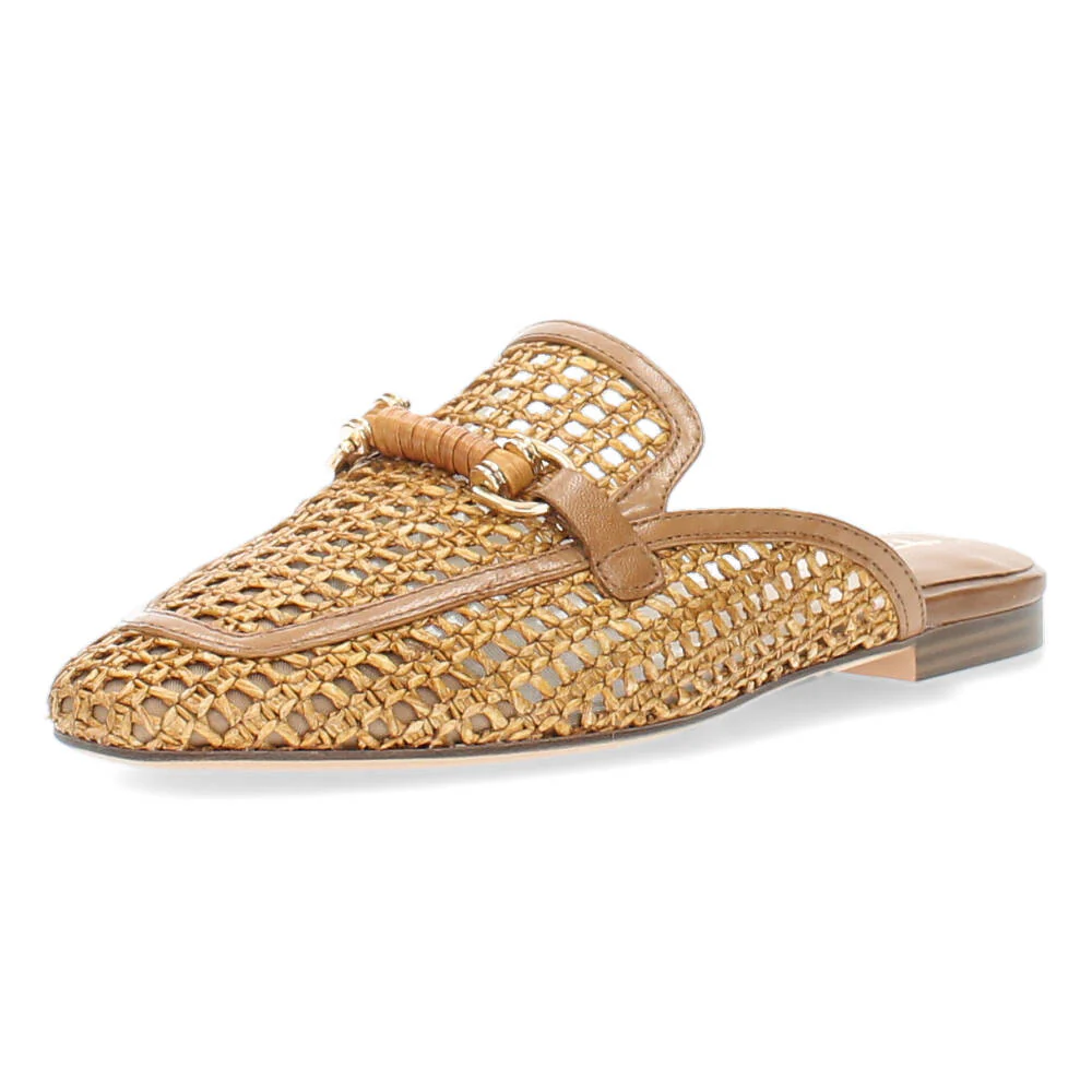 Cognac slippers