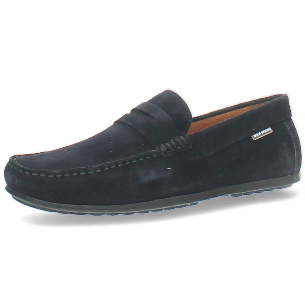 donkerblauwe mocassin
