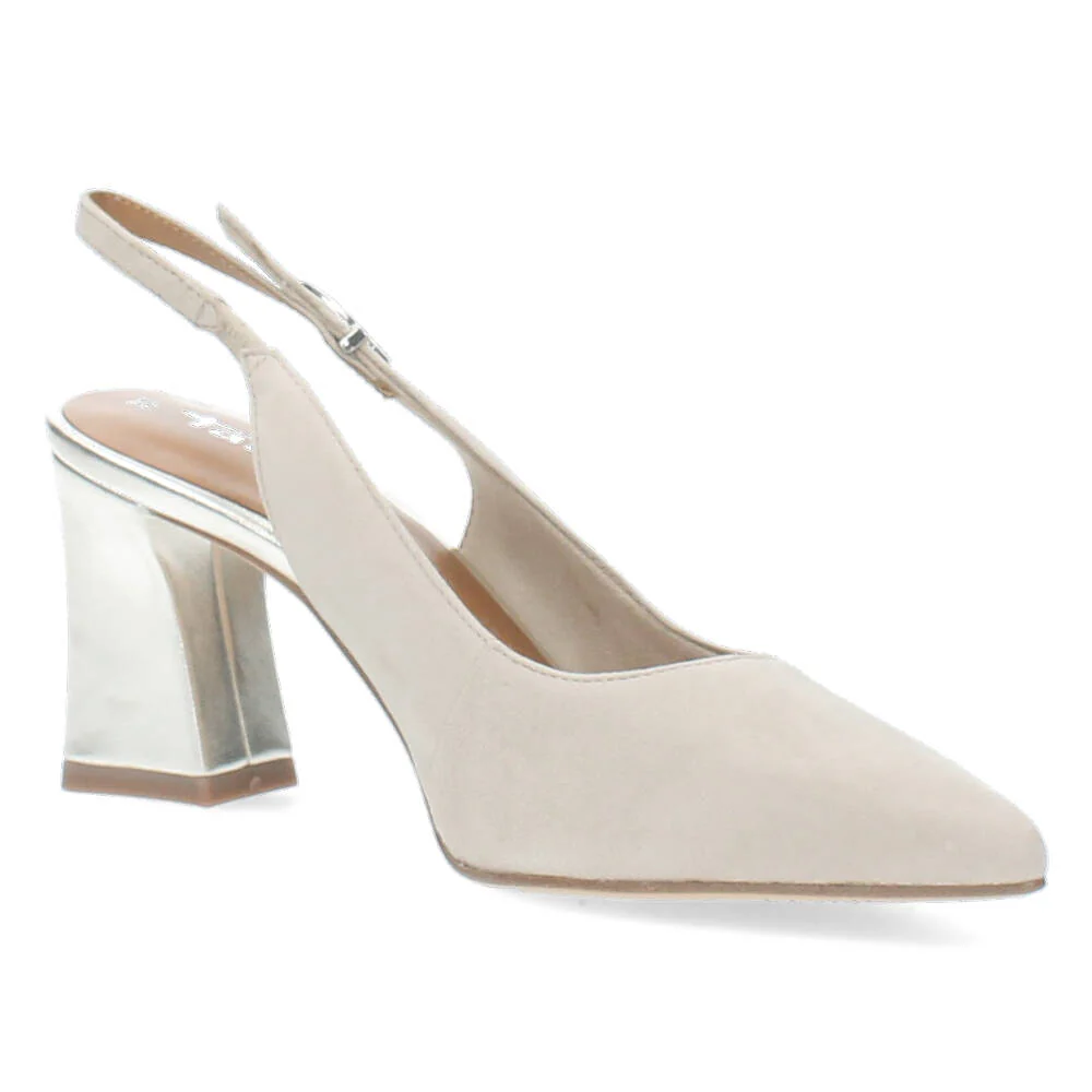 Grijs/beige slingbacks - Image 4