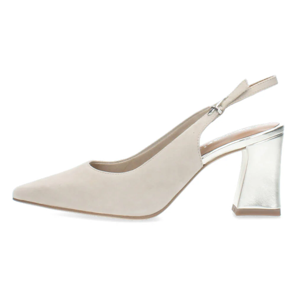 Grijs/beige slingbacks - Image 5