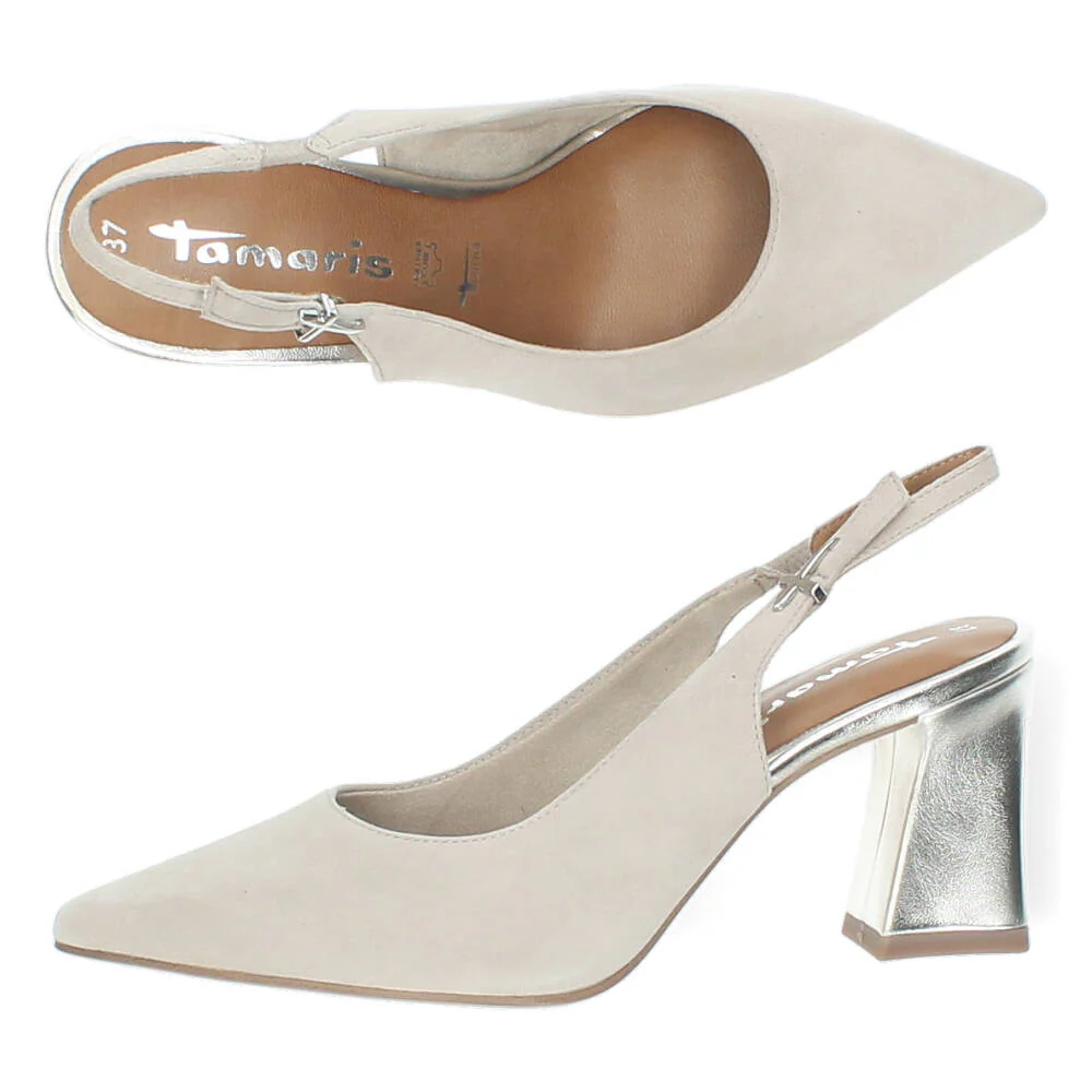 Grijs/beige slingbacks - Image 6