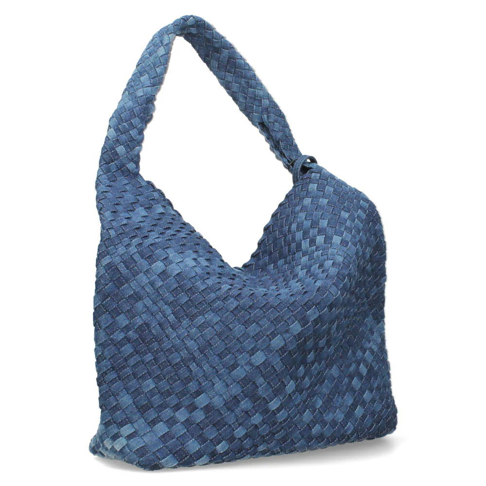 Jeansblauwe shopper