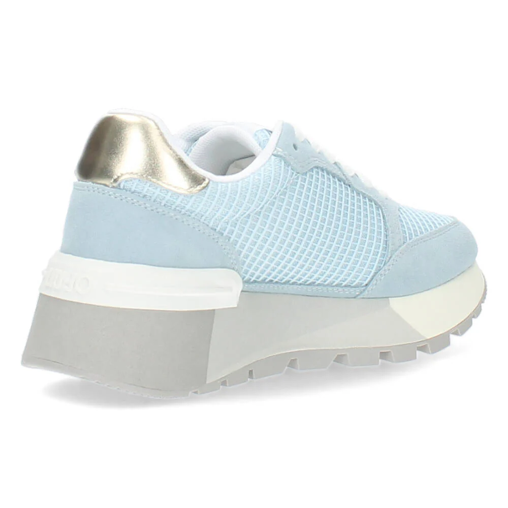 Lichtblauwe plateau sneakers - Image 3