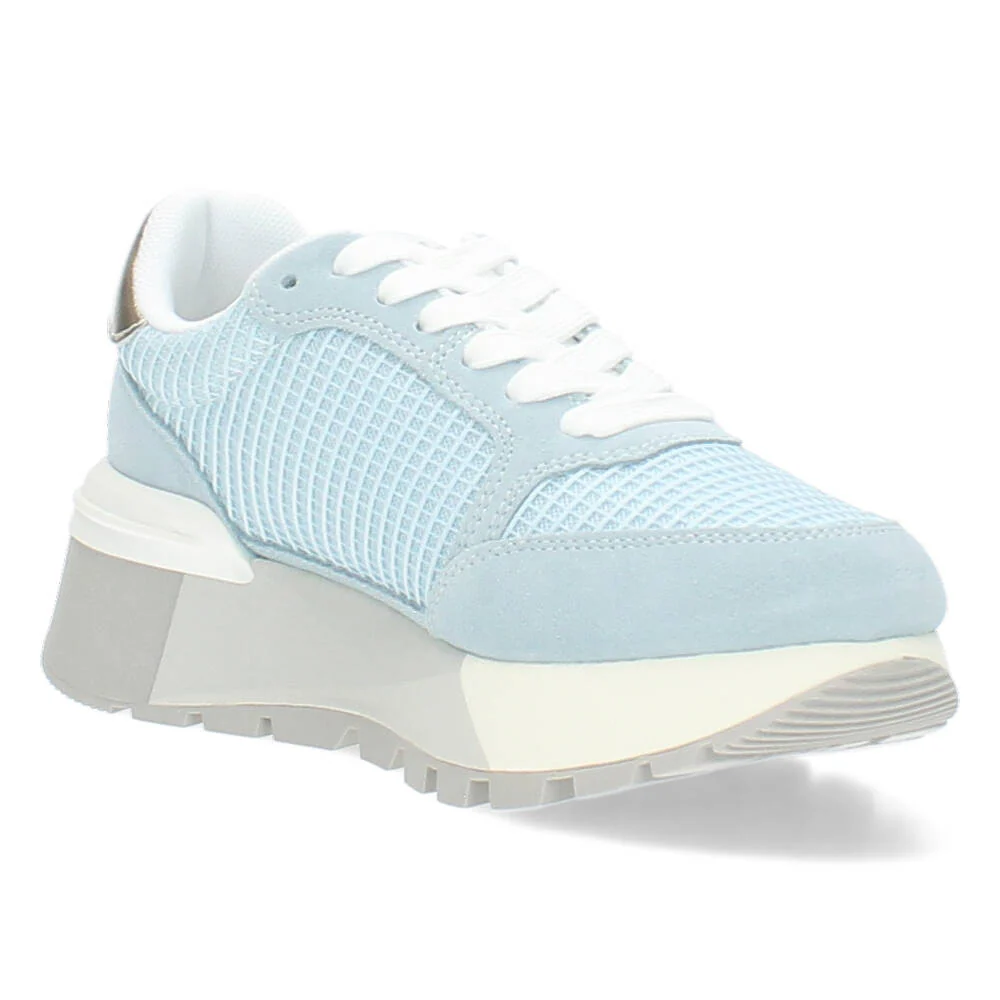 Lichtblauwe plateau sneakers - Image 4