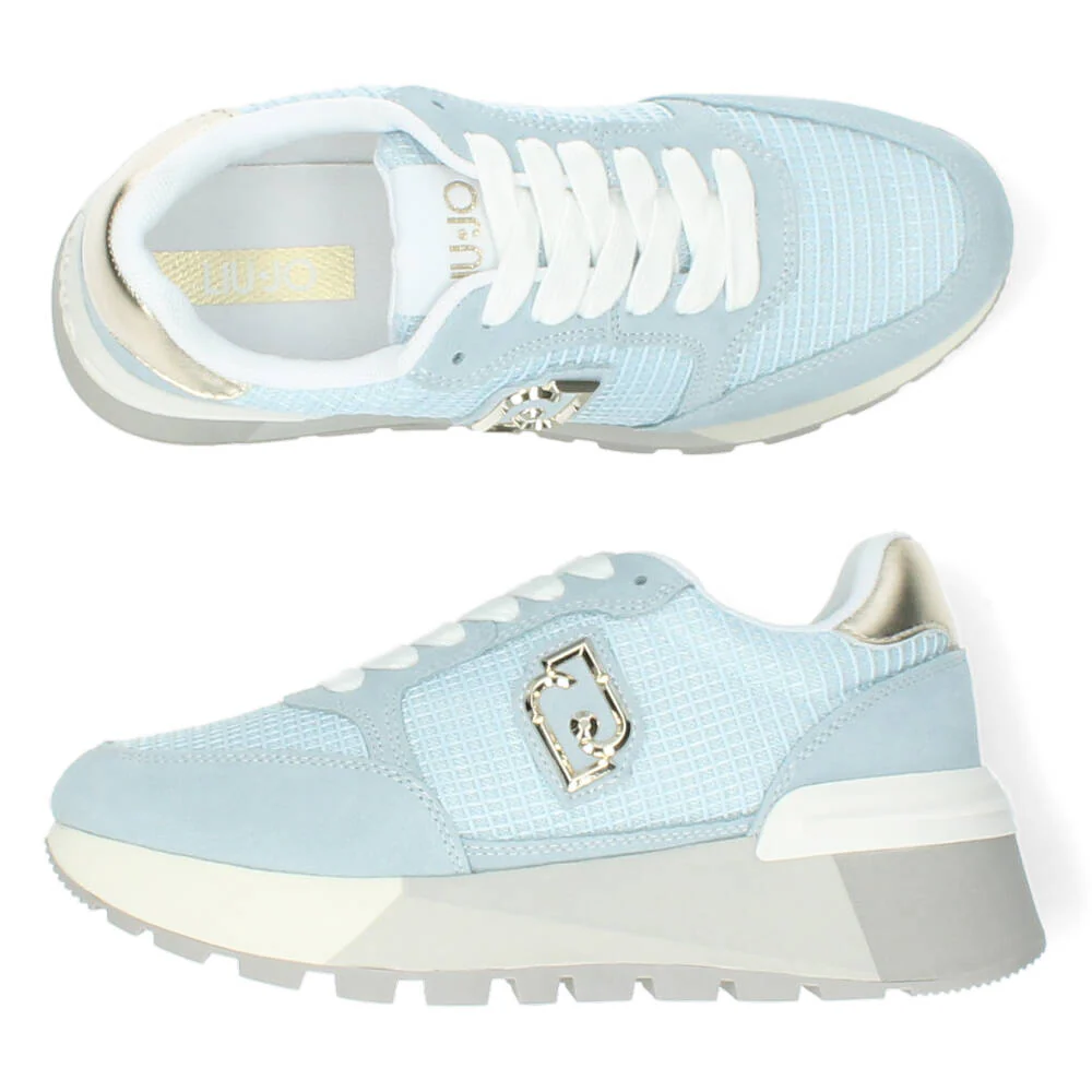 Lichtblauwe plateau sneakers - Image 6