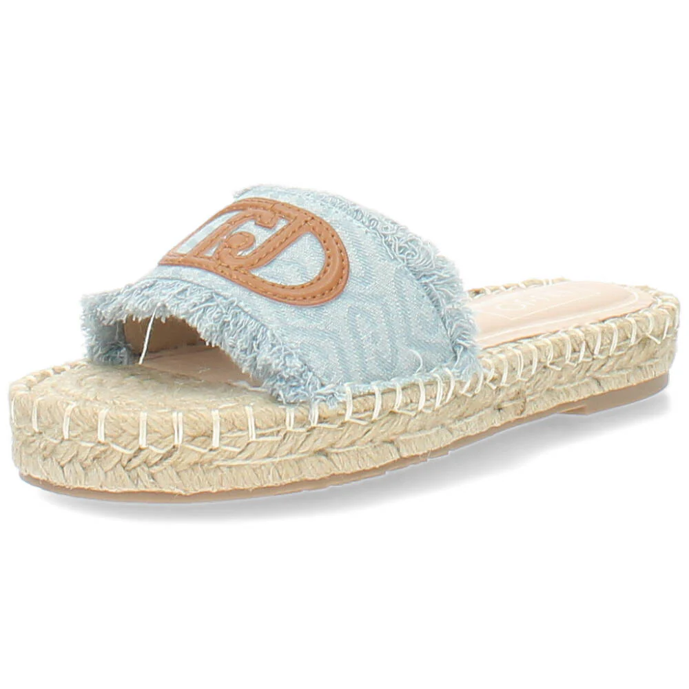 lichtblauwe slipper