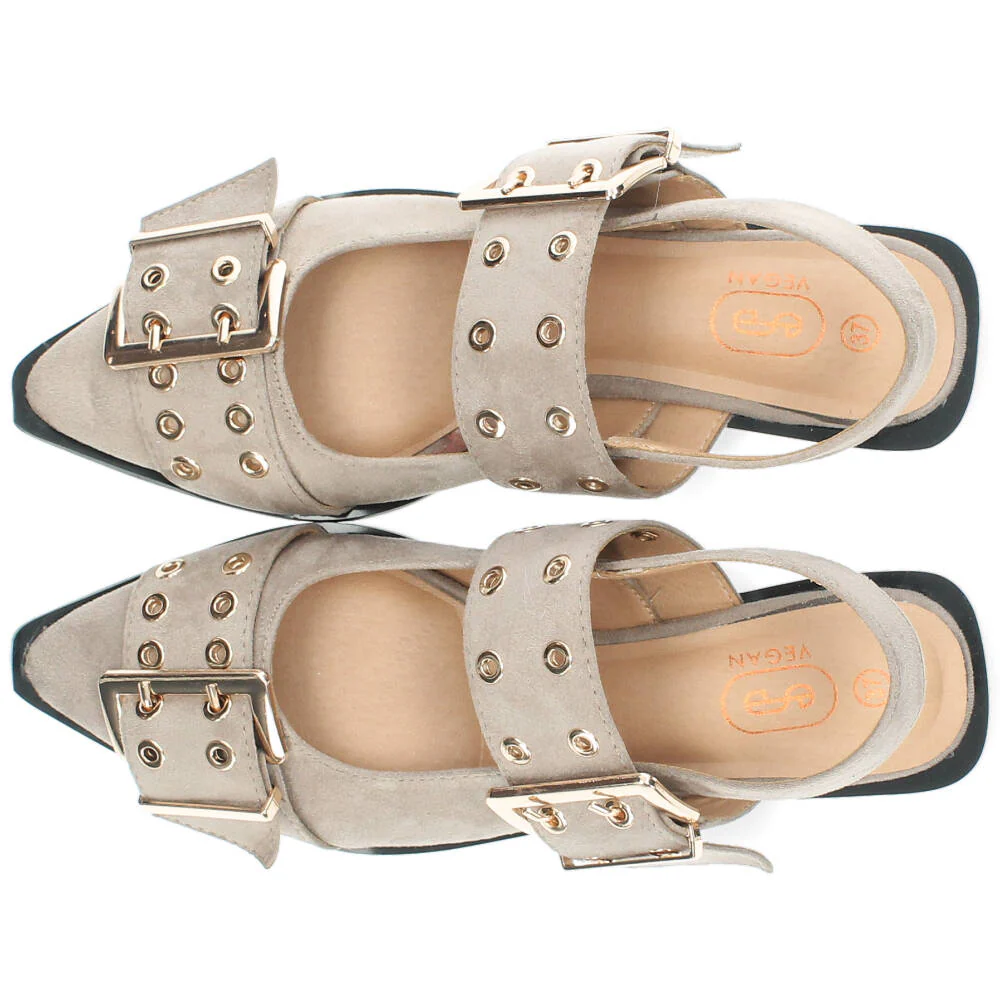 taupe slingback - Image 5