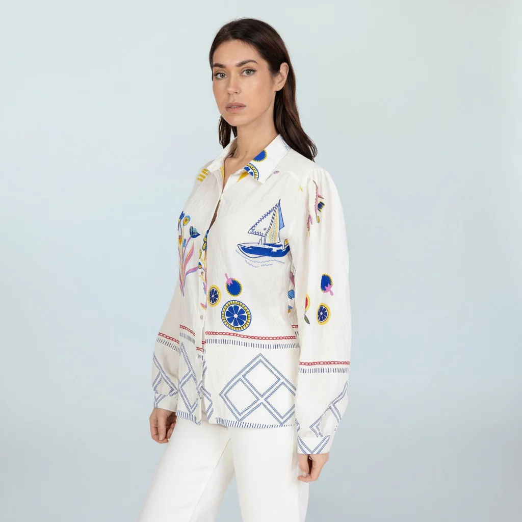 witte blouse